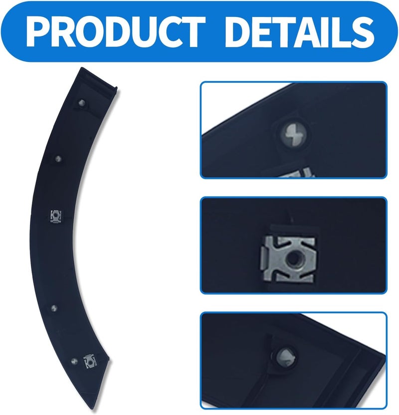 Spwrney Front Passenger Right Side Fender flare Molding for 2015-2023 Transit 150 250 350, Door Deflector Wheel Arch Panel Air Trim Accessories, Replace OEM # BK3Z61278L00AA, Black, 1PC - Image 4